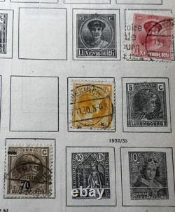 Schwanenberger Stamp Album Used Worldwide Stamps 208 stamps 1872-1937 MH