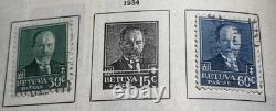 Schwanenberger Stamp Album Used Worldwide Stamps 208 stamps 1872-1937 MH