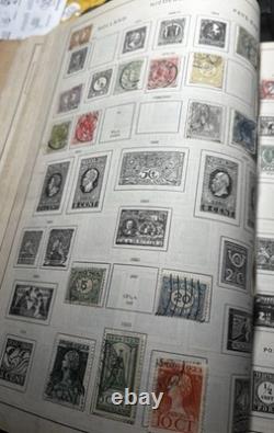 Schwanenberger Stamp Album Used Worldwide Stamps 208 stamps 1872-1937 MH