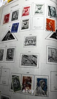 Schwanenberger Stamp Album Used Worldwide Stamps 208 stamps 1872-1937 MH