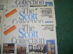 Scott Collection Stamp Album Supplements Lot Of 15 1986 To 1991 Years