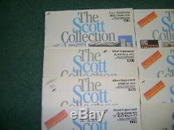 Scott Collection Stamp Album Supplements Lot Of 15 1986 To 1991 Years