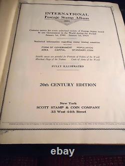 Scott Int. Postage Stamp Album 20th. Century 1901-1919 Over 2,100 Mint/Used