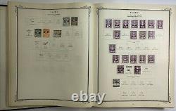 Scott International Albums 20th Century Part 1-2 with +3,400 stamps. KP-103