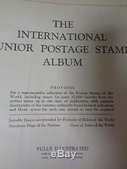 Scott International Jr Blue Album Collection 1,500 diff. Stamps copyright 1933