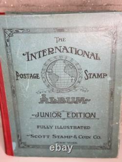 Scott International Junior Postage Stamp Album 1921 WithStamps Collection Vintage