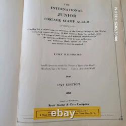 Scott Junior International Stamp Album 1924 Antique Stamps