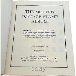 Scott Modern Postage Stamp Collection Hardcover Vintage 1946 Red Album #3