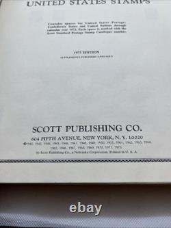 Scott's American Stamp Album 1847-1973 With Some Stamps Inside Various Assorted