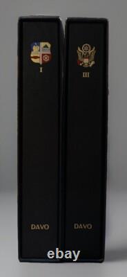Set Of 2 Davo Stamp Album With Dust Cover With Pages