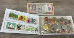 Singapore Malaysia Coin & Stamp Collection Album Set Unused Vintage