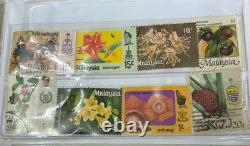 Singapore Malaysia Coin & Stamp Collection Album Set Unused Vintage