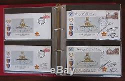 South Africa Military Covers Collection, 100+/- in padded album, many signed