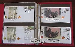 South Africa Military Covers Collection, 100+/- in padded album, many signed