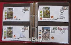 South Africa Military Covers Collection, 100+/- in padded album, many signed