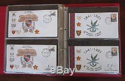 South Africa Military Covers Collection, 100+/- in padded album, many signed