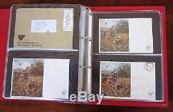 South Africa Military Covers Collection, 100+/- in padded album, many signed