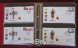 South Africa Military Covers Collection, 100+/- in padded album, many signed