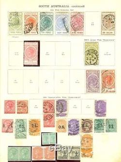 South Australia 1855-1906 collection on album pages. Mint & used values to