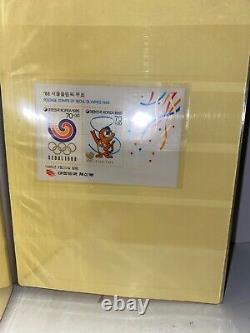 South Korean Stamp Collection Book 1982 1991, plus Seoul olympics stamps 1988