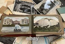 Souvenir POSTCARD ALBUM EARLY Stamps California Painted Cover Travel Journal