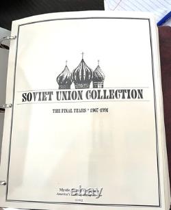 Soviet Union Collection Stamp Album 1967-1991 Final Years Russia 1250 + Stamps