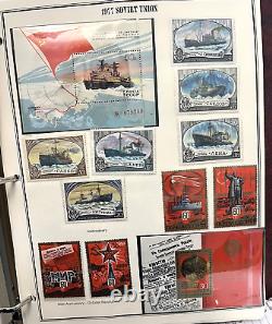 Soviet Union Collection Stamp Album 1967-1991 Final Years Russia 1250 + Stamps