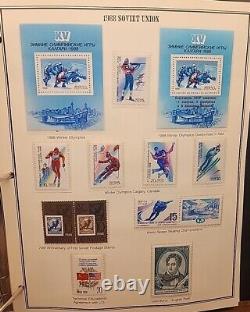 Soviet Union stamp lot collection in Album 1976-1991, 130 Pages