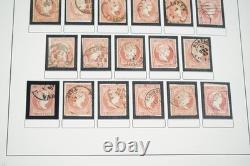 Spain 1855-1905 Stamp Collection Of 1300 + Postmarks On Album Pages