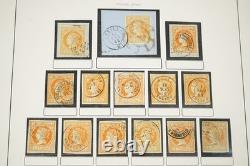 Spain 1855-1905 Stamp Collection Of 1300 + Postmarks On Album Pages