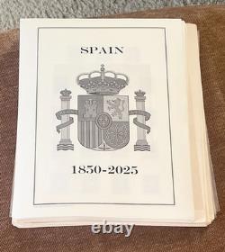 Spain Stamp Collection 1854-1973 1044 Stamps Classic Album Sahara Guinea Morocco
