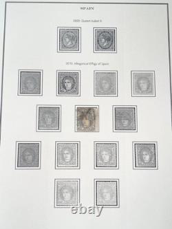 Spain Stamp Collection 1854-1973 1044 Stamps Classic Album Sahara Guinea Morocco