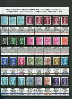 Specialised Machin Collection ALL Issues 1971 to 2019 970+ MNH stamps 2 Albums