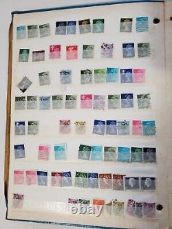 Stamp Album 14 Pages Full of Vintage Sorted 600+ Worldwide & USA Stamps