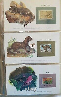 Stamp Collection Album- Animals of the World 1980- Full set 18 pages 108 Stamps
