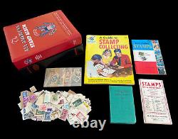 Stamp Collection MIX Lot + Us And World Wide Minkus Album + Guide Book + Extras