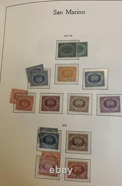 Stamp Collection San Marino In Lighthouse Album1877 To 1961