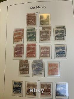 Stamp Collection San Marino In Lighthouse Album1877 To 1961