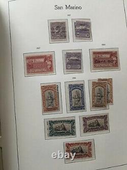 Stamp Collection San Marino In Lighthouse Album1877 To 1961