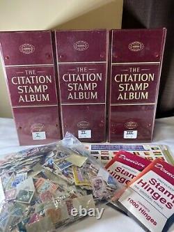 Stamp Vault A-Z COLLECTION IN MASSIVE 3-VOLUME CITATION ALBUMS 10,000 STAMPS