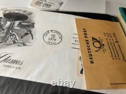 Stamp albums uncirculated stamps and children's collection