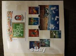 Stamp collection in album