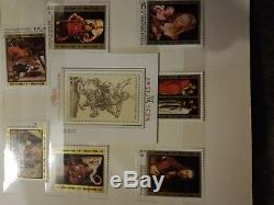 Stamp collection in album