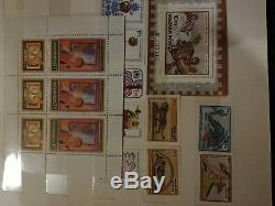 Stamp collection in album