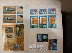 Stamp collection in album
