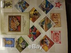 Stamp collection in album