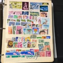 Stamp stock Book Aprox over 3600 Stamps 90 Countries Mint & Used