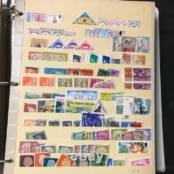 Stamp stock Book Aprox over 3600 Stamps 90 Countries Mint & Used