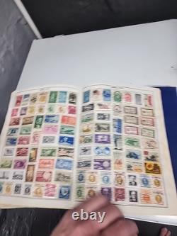 Statesman Deluxe Album Worldwide Loaded With Stamps. Really Old UsA Ones