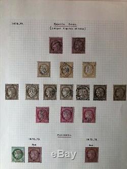 Superb France Napoleon-Ceres heads collection on five album pages cv £2000+